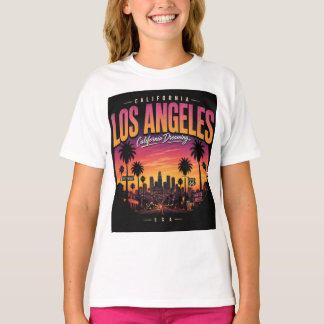 Los Angeles Retro Sunset Skyline California Dreami T-Shirt