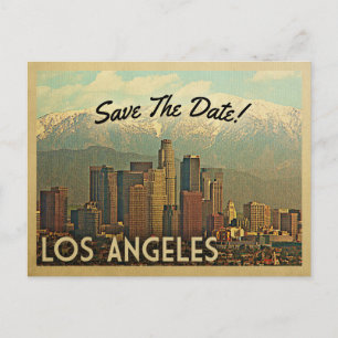 Los Angeles Save The Date Vintage Postcards