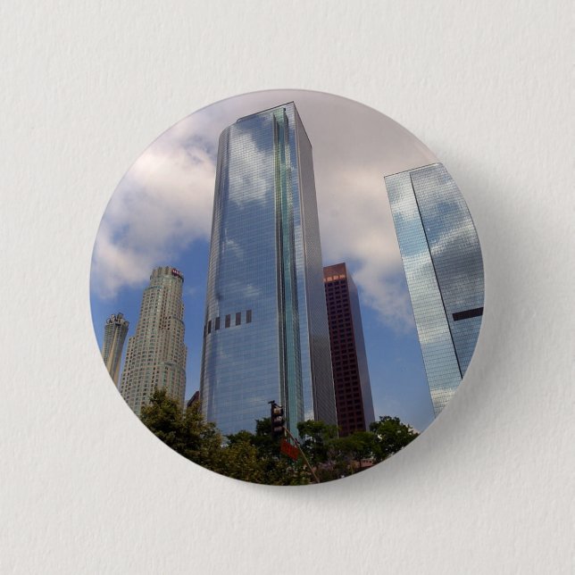 Los Angeles Skyline 6 Cm Round Badge (Front)
