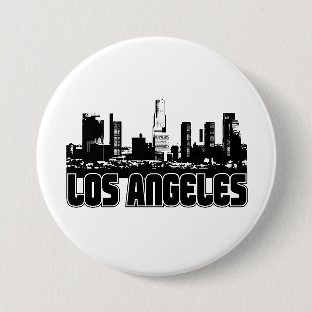 Los Angeles Skyline 7.5 Cm Round Badge (Front)