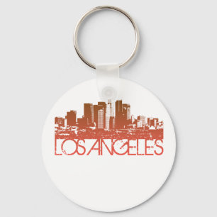 Los Angeles Skyline Design Key Ring