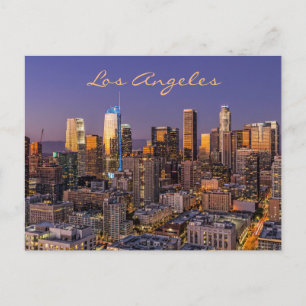 Los Angeles Skyline - Golden Light Postcard