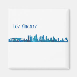 Los Angeles Skyline Silhouette Magnet