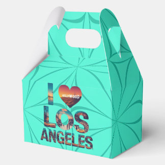 Los Angeles Skyline Sunset & Hollywood Typography  Favour Box