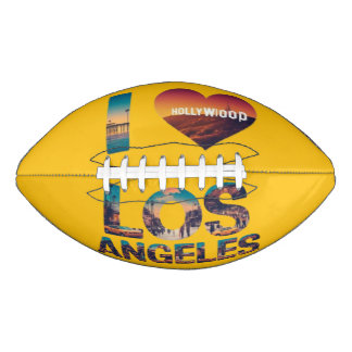 Los Angeles Skyline Sunset & Hollywood Typography Football