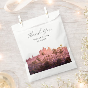 Los Angeles Skyline Wedding Personalised Favour Bags