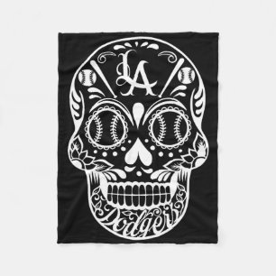 Los Angeles Sugar Skull Day Of The Dead Cinco De M Fleece Blanket