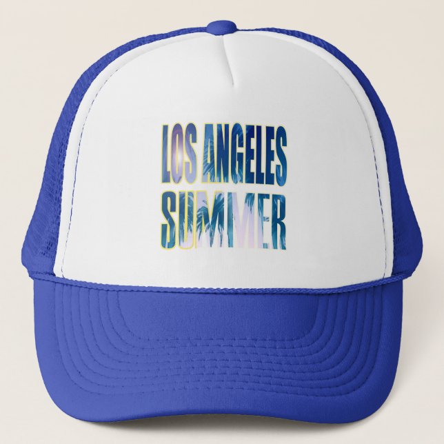 "Los Angeles Summer Letter Blue" Hat (Front)