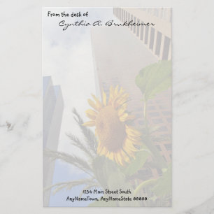 Los Angeles Sunflower Personalised Stationery