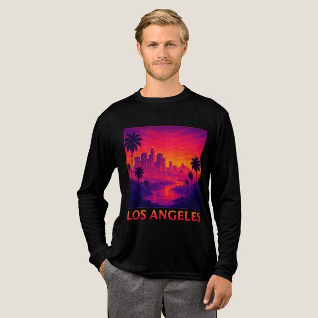 Los Angeles Sunset Skyline Graphic Tee (Full Front)