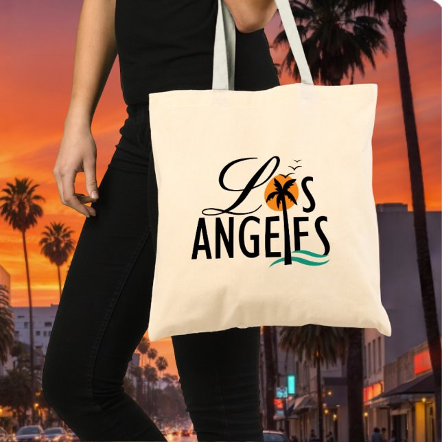 Los Angeles text design, Souvenir Tote Bag (Los Angeles text design tote bag
)