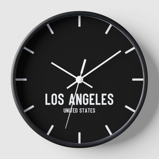 Los Angeles Time Zone Newsroom Wall Clock (Front)