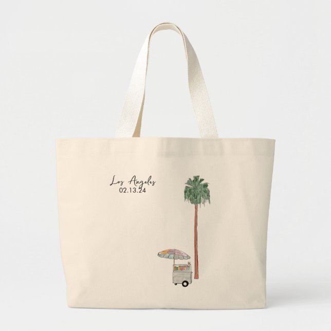 Los Angeles Tote Bag Wedding favour  (Front)
