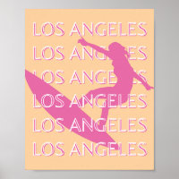 Los Angeles Travel Art, California, Beach Lovers