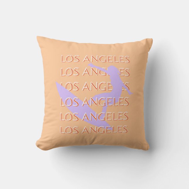 Los Angeles Travel Art, California, Travel Art Cushion (Front)