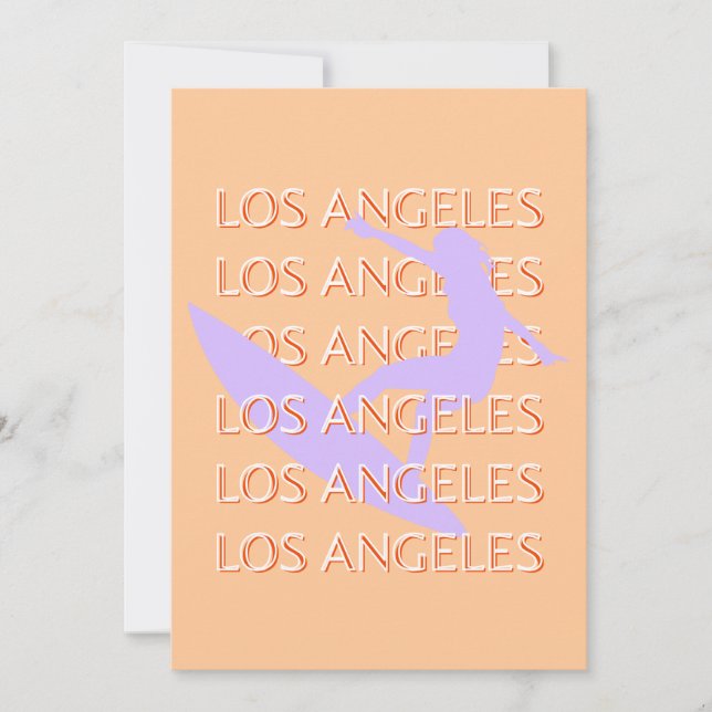 Los Angeles Travel Art, California, Travel Art Holiday Card (Front)