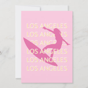 Los Angeles Travel Art, California, Travel Art Holiday Card