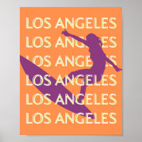 Los Angeles Travel Art, California, Travel, Orange