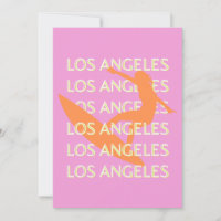 Los Angeles Travel Art, California, Travel, Pink