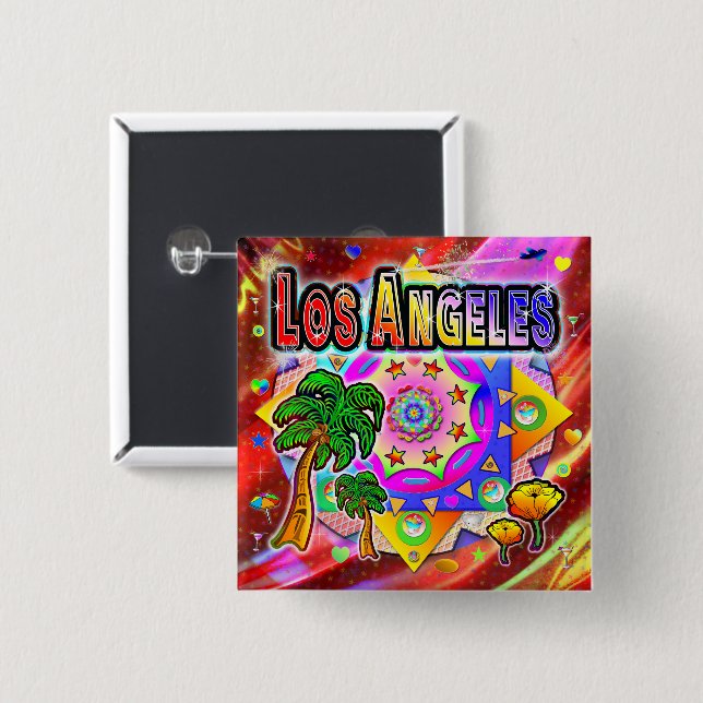 Los Angeles Tropical Friends Button (Front & Back)