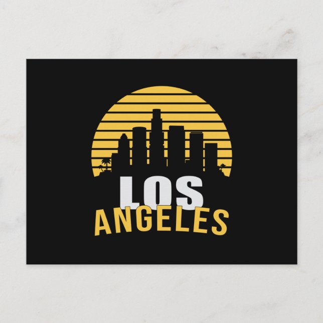 Los Angeles USA City Cityscape Skyline Funny Gift Postcard (Front)