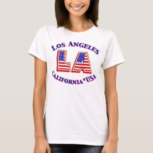 Los Angeles USA Patriotic Logo T-shirt