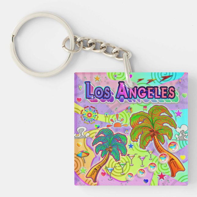 Los Angeles Vacation Target Keychain (Front)