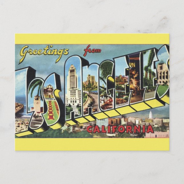 Los Angeles Vintage Postcard (Front)