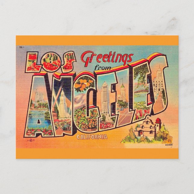 Los Angeles Vintage Postcard (Front)
