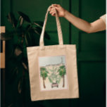 Los Angeles Watercolor Wedding  Tote Bag<br><div class="desc">Carry a piece of your Los Angeles wedding with this beautiful watercolor wedding tote bag! Featuring a delicate hand-painted illustration of the iconic Hollywood sign, reimagined to say 'Just Married, ' and a romantic getaway car with the happy couple driving off into the sunset. Soft watercolor details of palm trees,...</div>