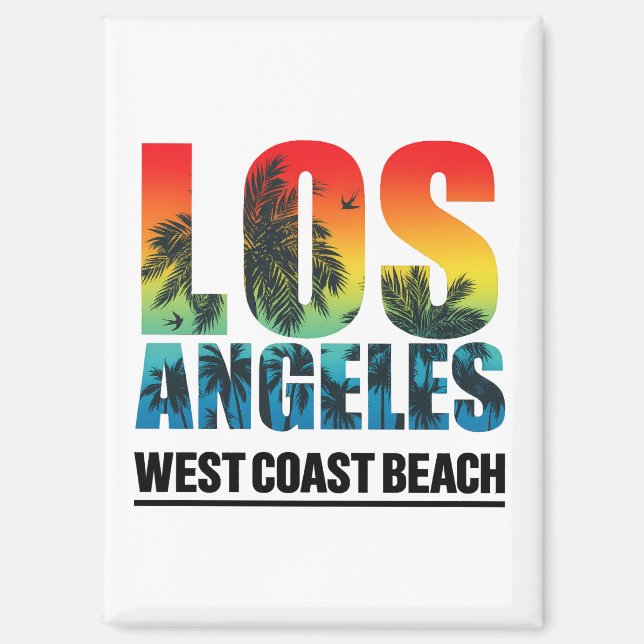 Los Angeles West Coast Beach Magnet (Front)