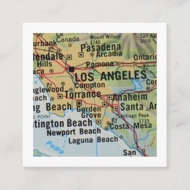 los angeles We've Moved New Address Card (Front)