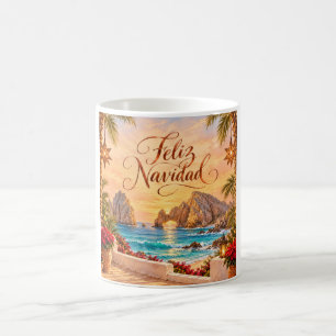 Los Cabos El Arco Feliz Navidad Christmas Coffee Mug