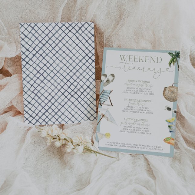 Los Cabos Mexico Bachelorette Weekend Itinerary Invitation (Creator Uploaded)