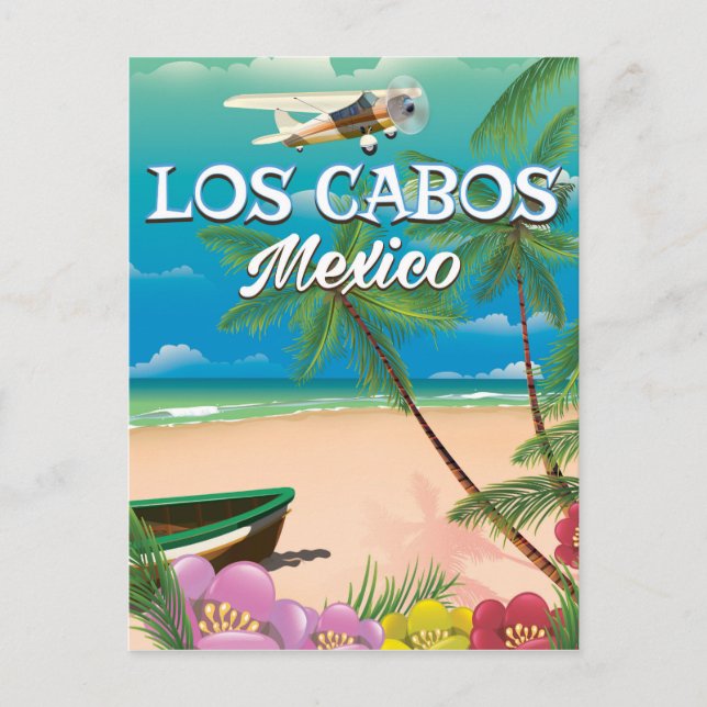 Los Cabos Mexico Beach poster Postcard (Front)
