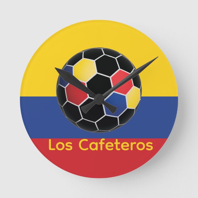 Los Cafeteros Round Clock (Front)