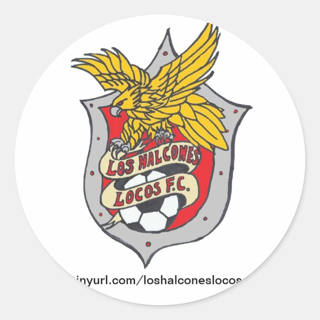 Los Halcones Locos FC Stickers - Round (Front)