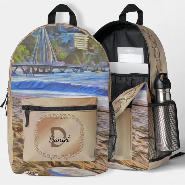 Los Muertos Beach 786 Printed Backpack (Creator Uploaded)