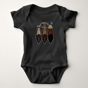 Los Tres Reyes Magos Boricua  Baby Bodysuit