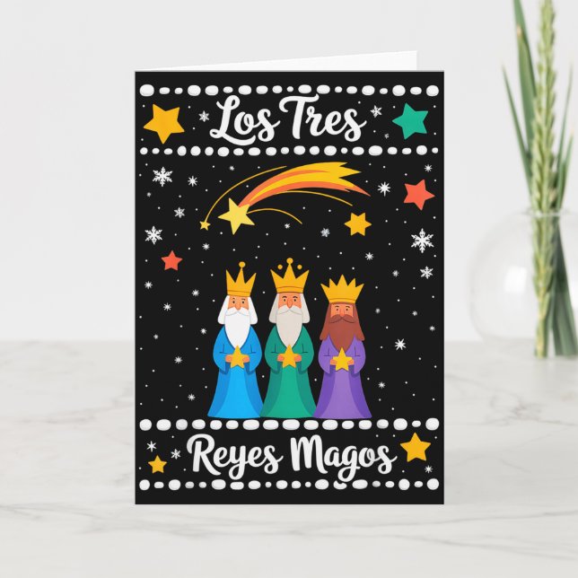 Los Tres Reyes Magos Navidad Latina Tres Reyes  Card (Front)