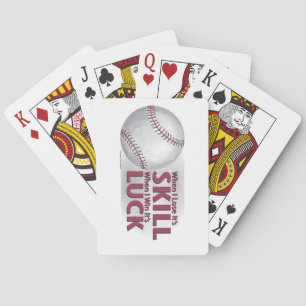 Lose Skill Win Luck Baseball Playing Cards