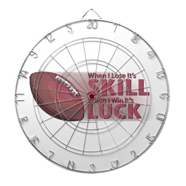 Lose Skill Win Luck Football Dartboard (Front)