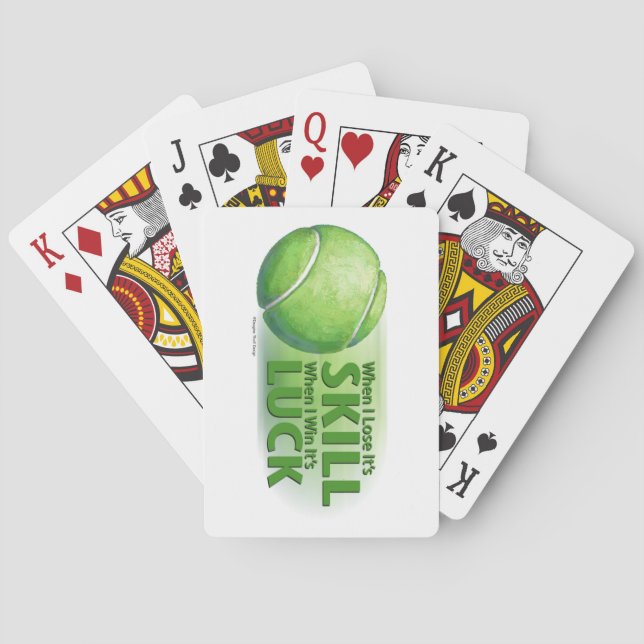 Lose Skill Win Luck Tennis Ball Playing Cards (Back)