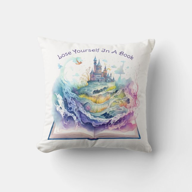 Lose Yourself In A Book Cushion (Front)