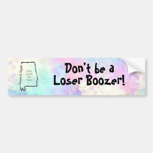 Loser Boozer Bumper Sticker (Front)