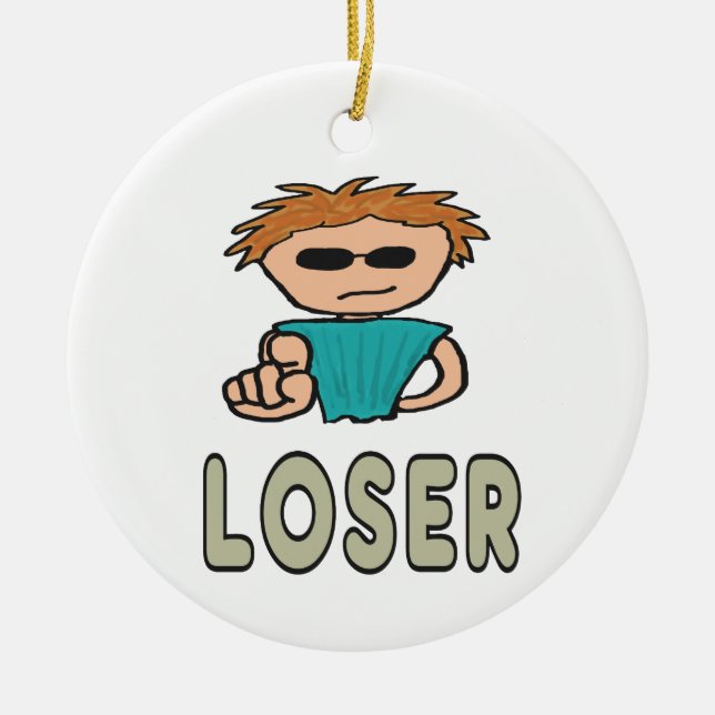 Loser Ceramic Tree Decoration (Front)