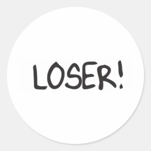 loser classic round sticker