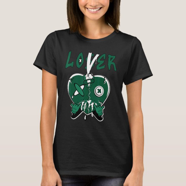 Loser  Drip Heart Green For Men Women Green T-Shirt (Front)