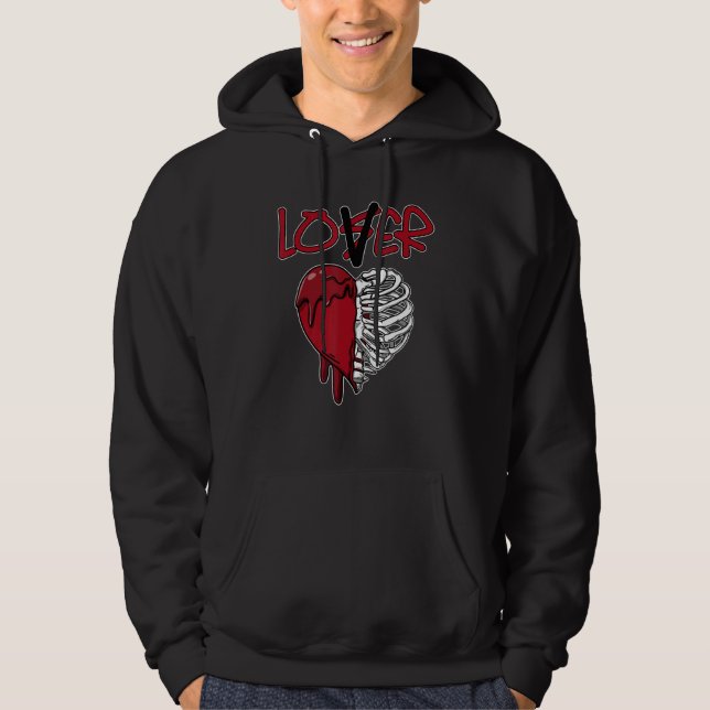 Loser  Dripping Heart Heritage 1s Matching Hoodie (Front)