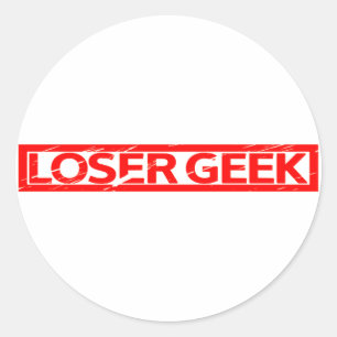 Loser Geek Stamp Classic Round Sticker